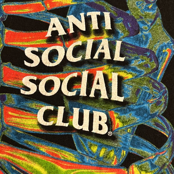 Anti social social club Blow to The Chest T-shirt size large Authentic - Picture 3 of 5